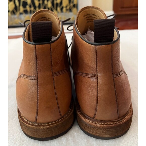 Warfield & Grand Landon Boots Men 12 Brown Leather Plain Toe Lace Up Chukka NEW main image 12